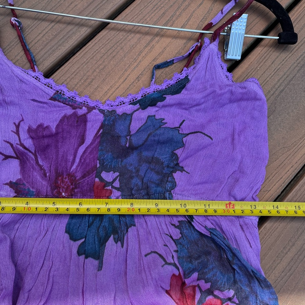 NWT MKY Ombre Tie dye floral spaghetti strap midi dress. Size Small - Picture 9 of 9